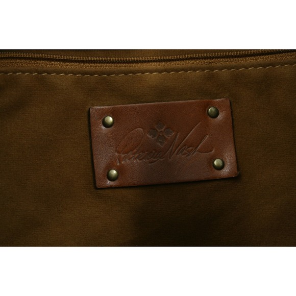 Patricia Nash Leather Tote Bag Studded Accents Shoulder Bag Large - Picture 12 of 15